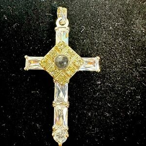 Rhinestone cross pendant
